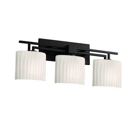 Justice Design Group Aero 3-Light Bath Bar FSN-8703-30-RBON-MBLK